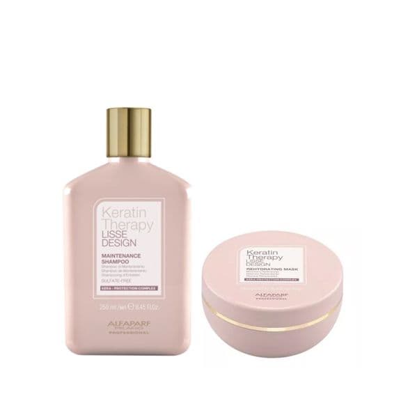 Shampoo Milano Lisse Design Keratina Therapy 250ml + Lisse Design Keratina Therapy Máscara 200ml Coffret