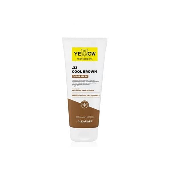 Alfaparf Yellow Máscara de Cor Profissional Pigmentada Nº 32 Castanho Frio 200ml