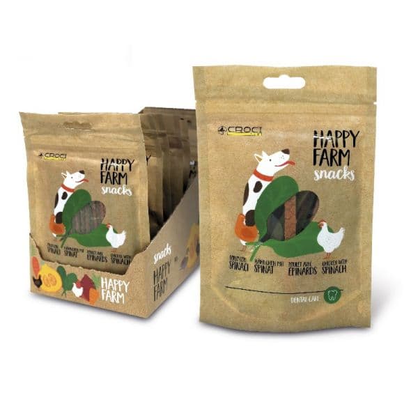 Croci Happy Farm Snacks Frango & Espinafres 80g