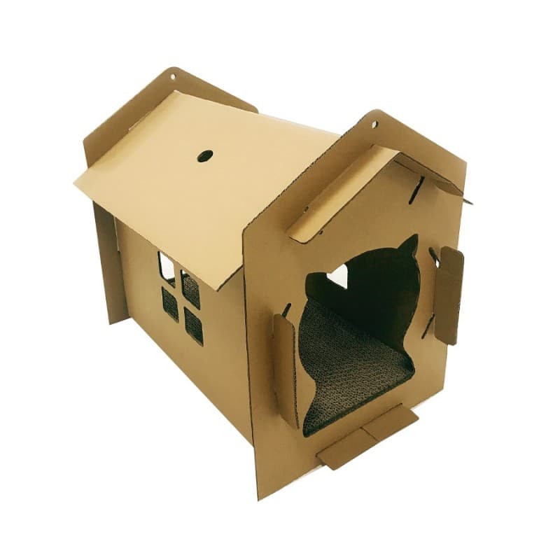 ARRANHADOR GATO CARTÃO HOUSE VILLA 42X35X50 CM