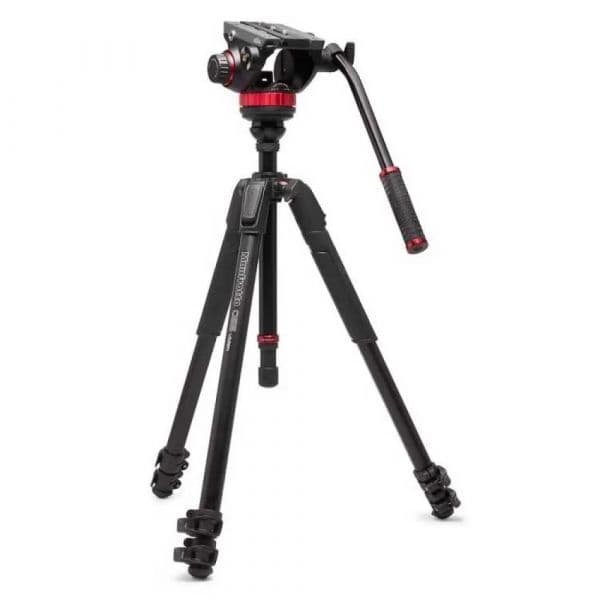 Manfrotto Kit Tripé Vídeo em Alumínio 055 com Cabeça Fluida 502AH