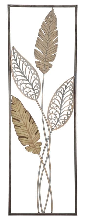 Painel em Ferro E Madeira Foglie -A- Cm 30,5x1,90x91