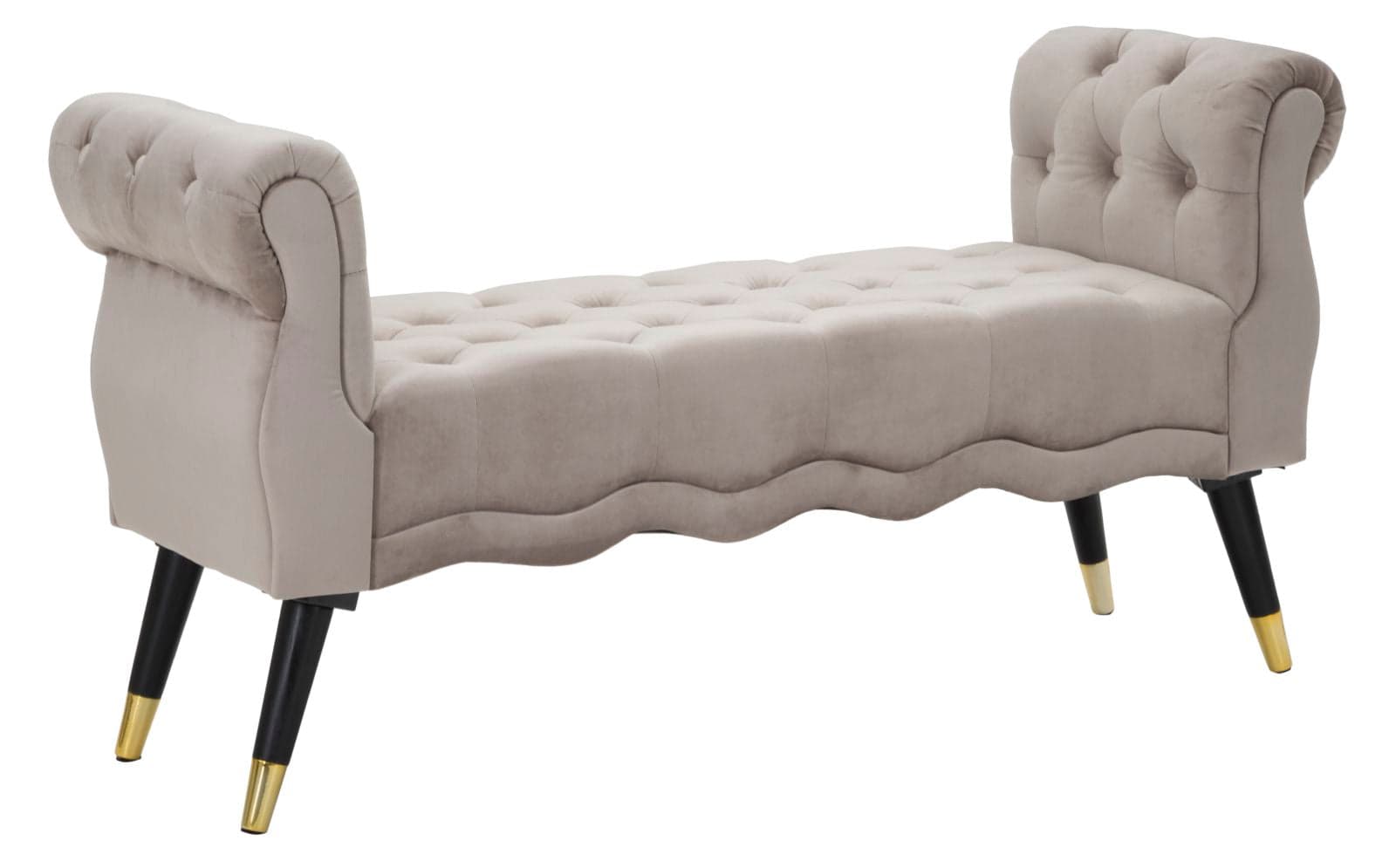 Banco Paris Grigia Dourado Cm 120x40x60