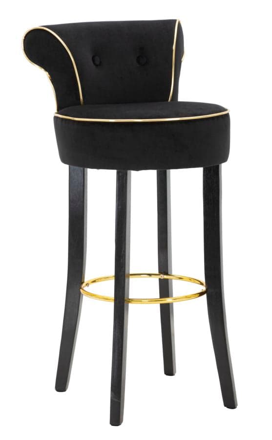 Banco Bar Luxy Preto Cm 46x48x96