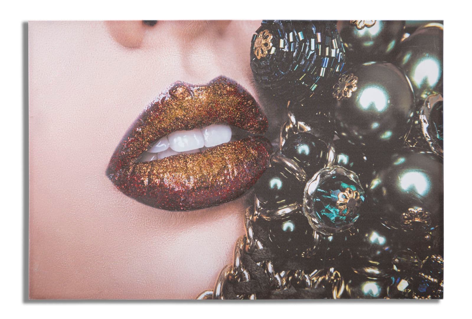 Impressão Sobre Tela Beautiful Lips Cm 80x3,8x120