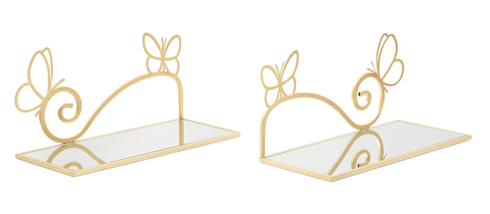 Mesa de Cabeceira Prateleira Borboleta Par Cm 41,5x18x21