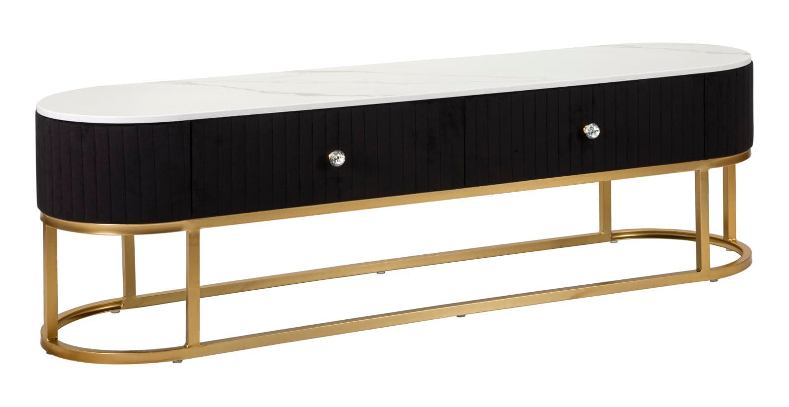 Porta Tv Montpellier Preto Cm 150x42x45