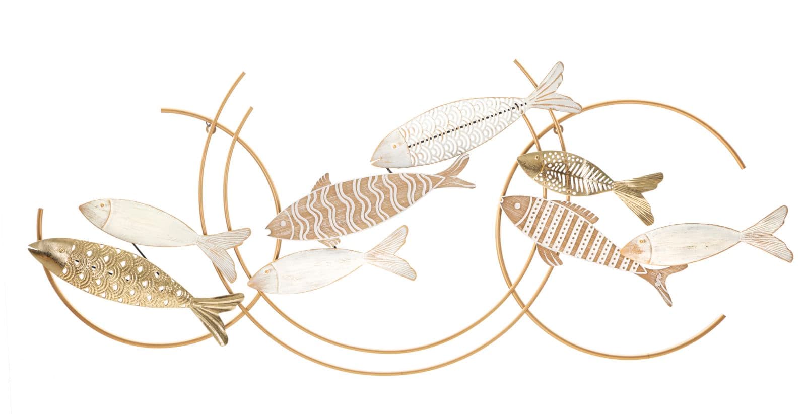 Painel em Ferro Fishy Move Cm 142,9x5x61,6