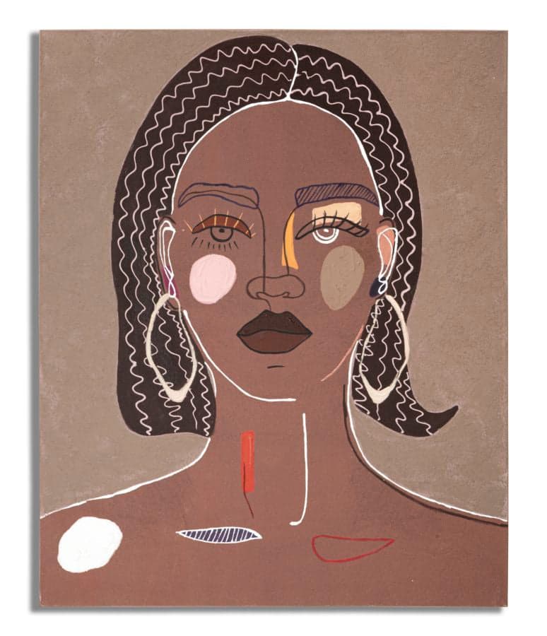 Pintura Sobre Tela Tribal -B- Cm 80x2,8x100