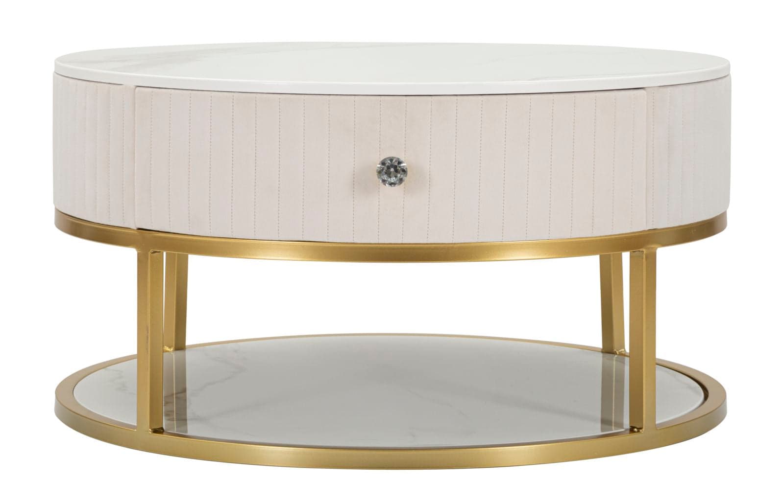 Mesa de Café Montpellier Creme Cm ø 75x36