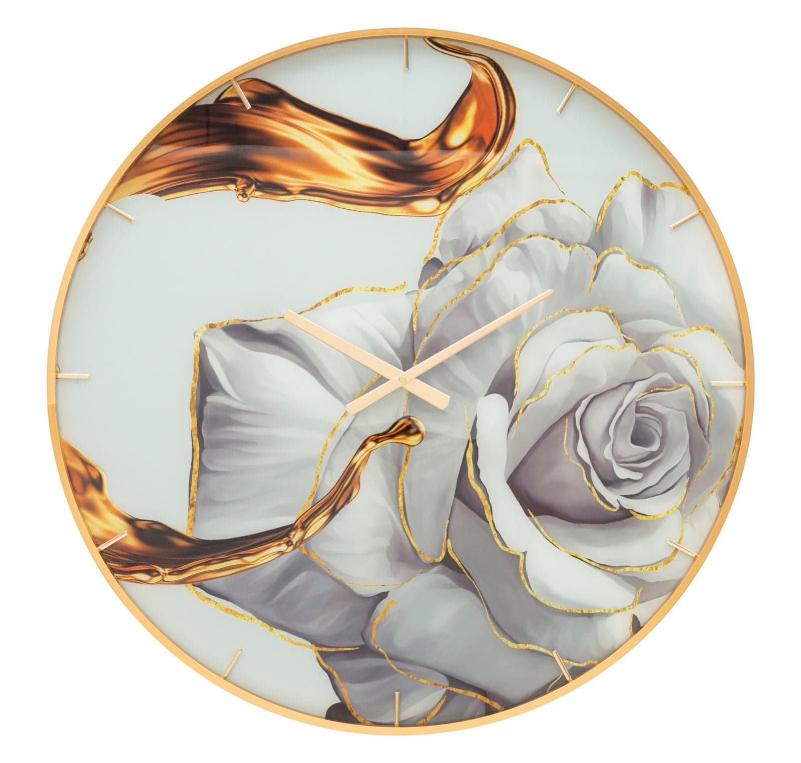 Relógio Glass Rose Cm ø 80x5