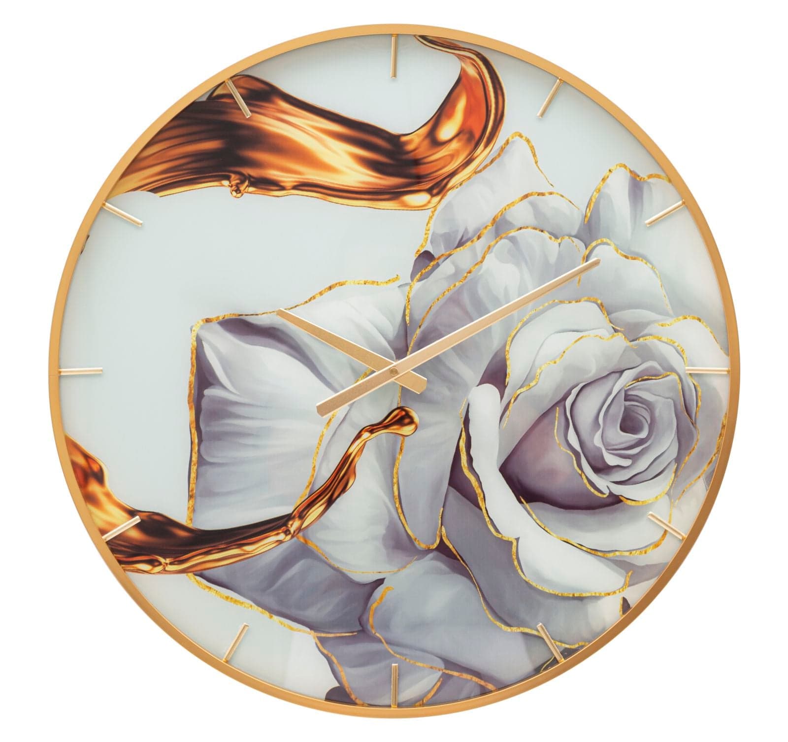Relógio Glass Rose Cm ø 60x5