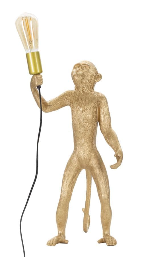 Candeeiro de Mesa Monkey Dourado Cm ø 26x34x55