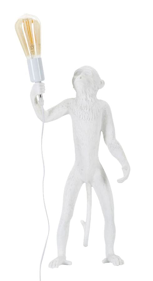Candeeiro de Mesa Monkey Branco Cm ø 26x34x55