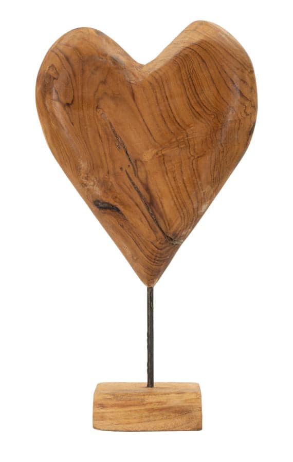 Escultura Dobu em Teca Reciclada Cm 25x12x45