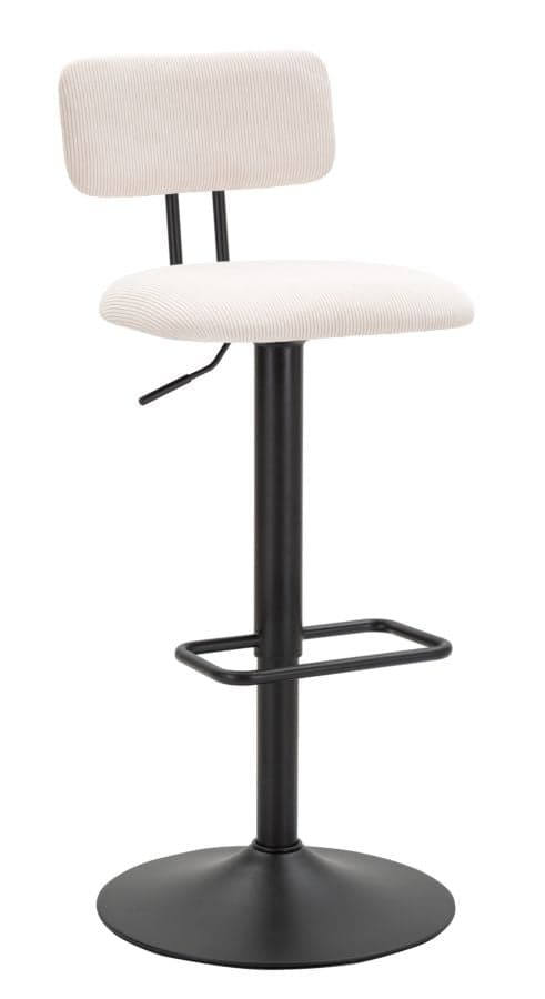 Banco Bar Light Branco Cm 41x47,5x85-106,5(seduta Cm 61-83) Conjunto 2pcs