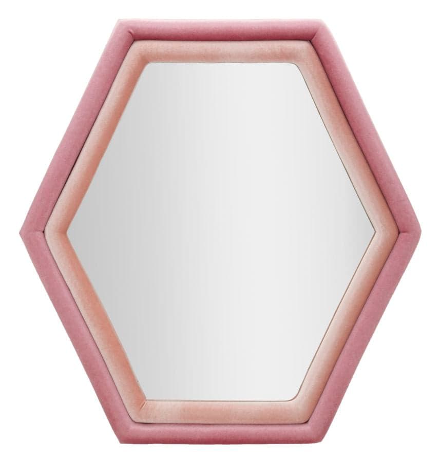 Espelho de Parede Tony Veludo Rosa Mix Cm 75x4x80