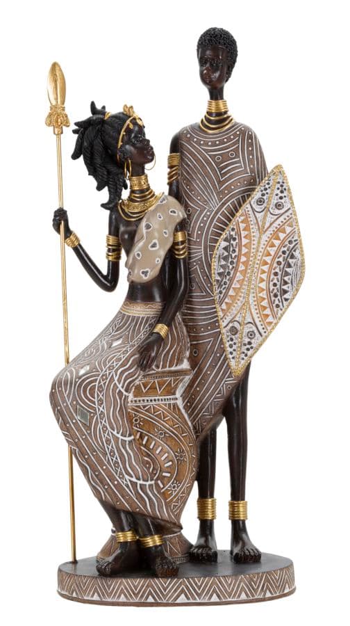 Masai Tribal Família Cm 16,5x11,5x38