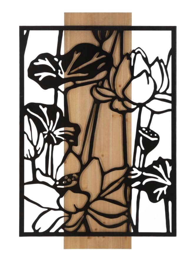 Painel de Parede Lotus Ferro E Wood Cm 60x2x90