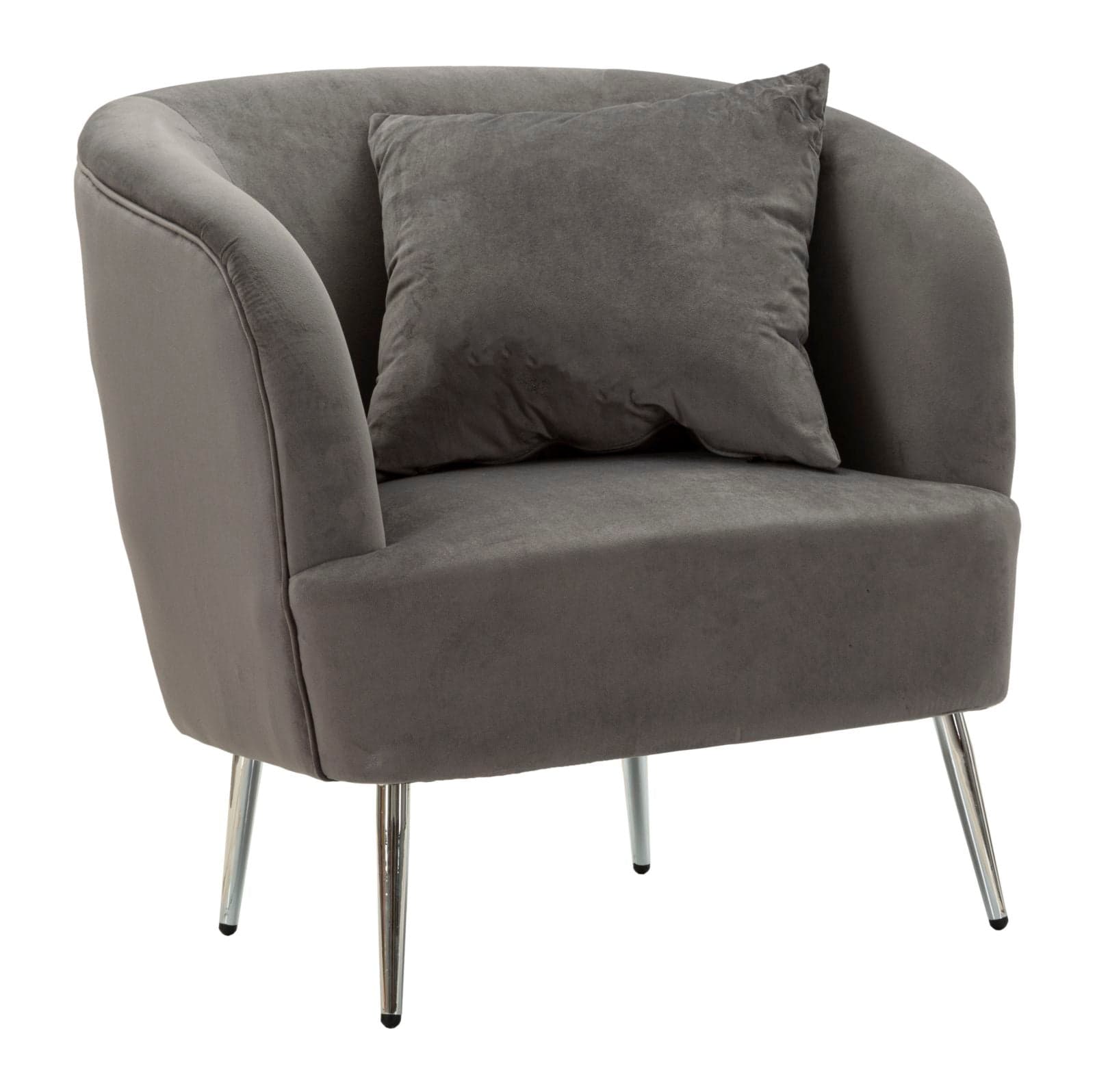 Poltrona Silvery com Almofada Cm 73x66x78