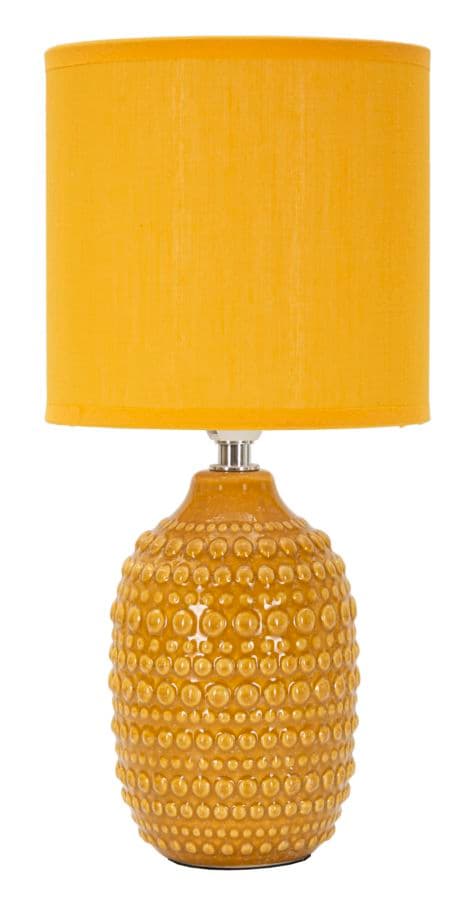 Candeeiro de Mesa de Cabeceira Pintas Ocra Cm ø 15x 30,5