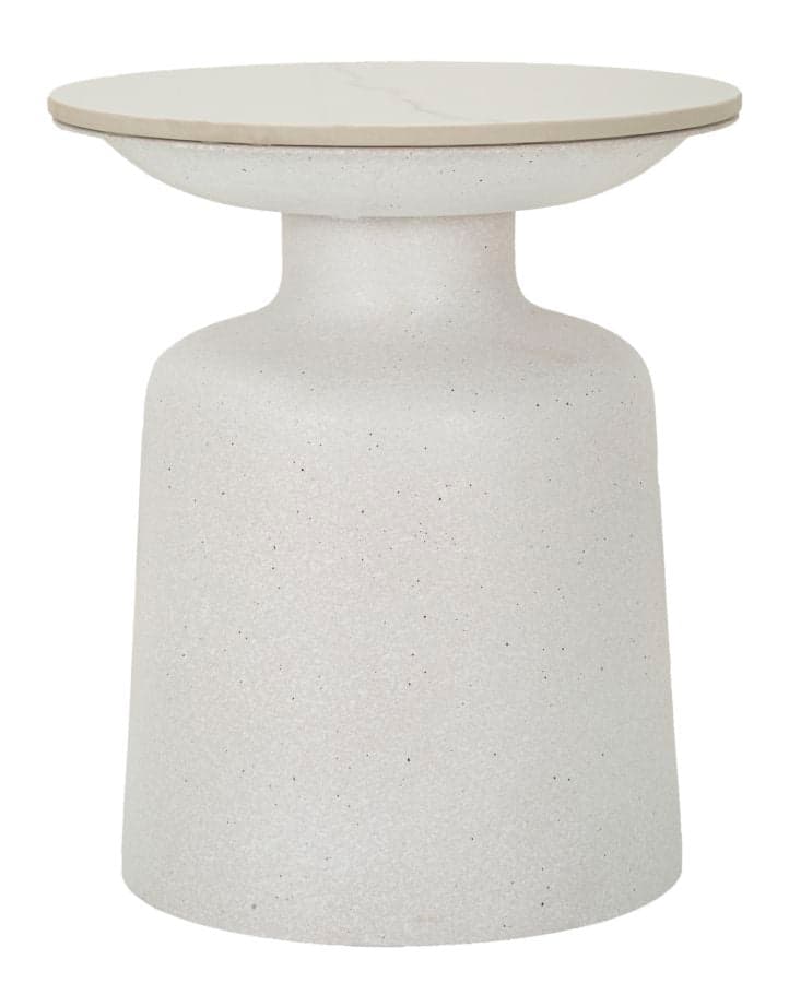 Mesa Auxiliar Branco Fush Cm ø 40x47