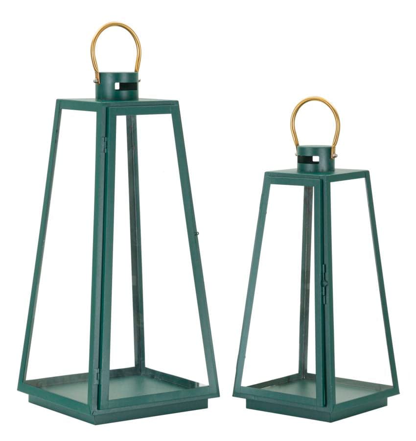 Lanterna Grent Conjunto 2 Un. Cm ø 25x25x57-20x20x45