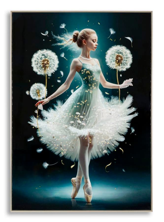 Pintura Sobre Tela Lacado Dançante com Moldura -A- Cm 72x4x102