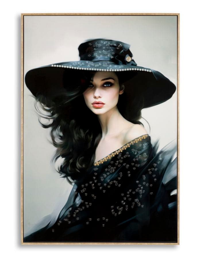 Pintura Sobre Tela Lacado Dori com Moldura -A- Cm 62x4x92