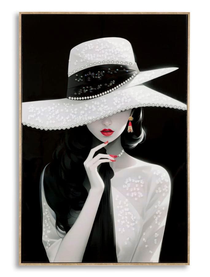 Pintura Sobre Tela Lacado Marty com Moldura -9B- Cm 62x4x92