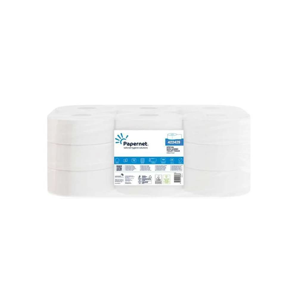Papel Higiénico Jumbo 140mts 2Fls 15,5g Papernet 18un