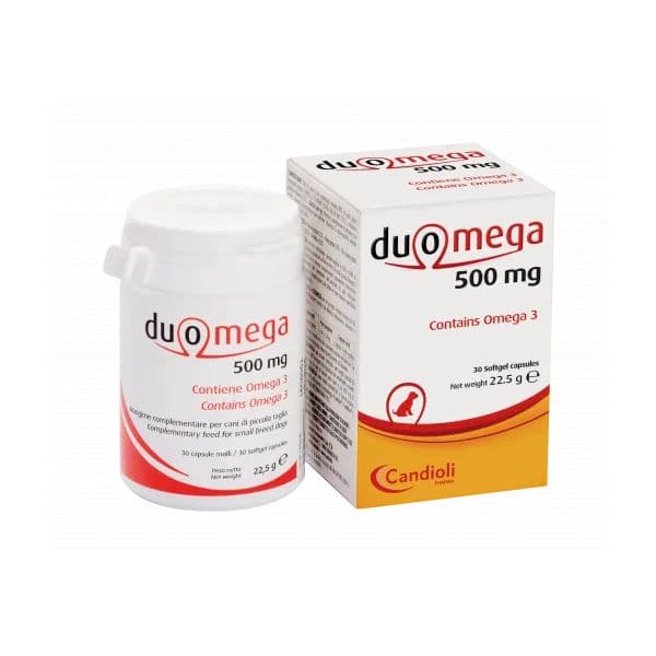 Candioli Pharma Duomega 500mg 30 Cápsulas Gelatinosas Cão Raças Pequenas