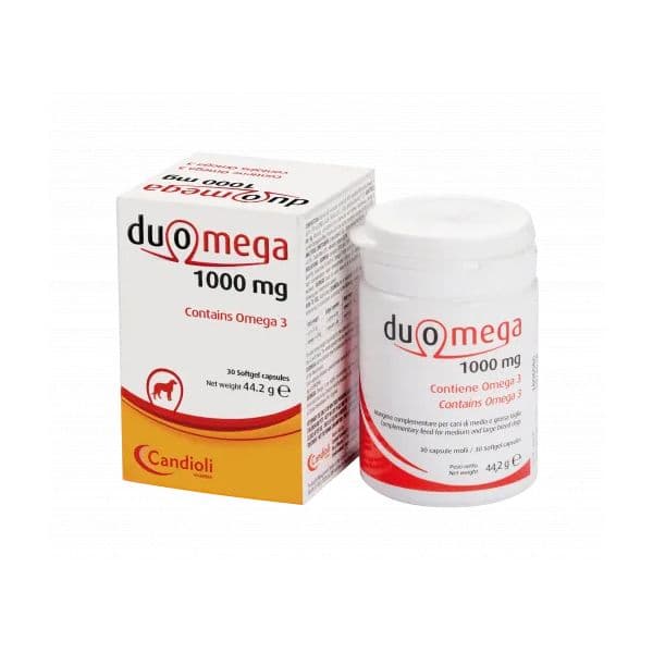 Candioli Pharma Duomega 1000mg Cães Raças Médias e Grandes 30 Cápsulas