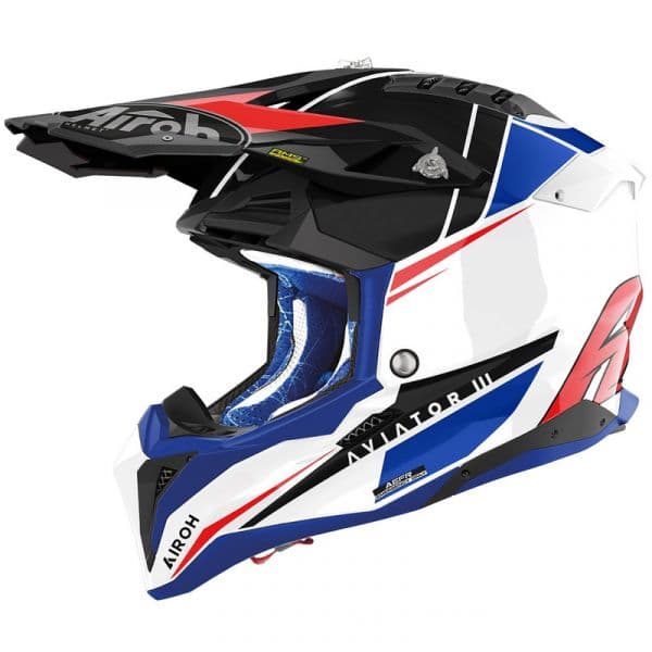 AIROH Capacete Aviator 3 Push Blue / Red Gloss L