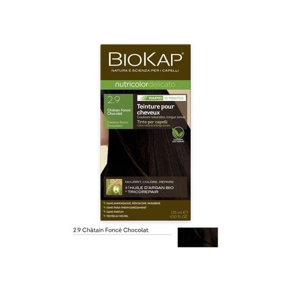 Biokap Tintura Rápida e Delicada 2.9 Marrom Chocolate Escuro 135 ml