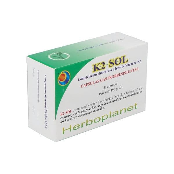 Herboplanet K2 Sun Vitamina K2 Ossos e Articulações 48 Cápsulas