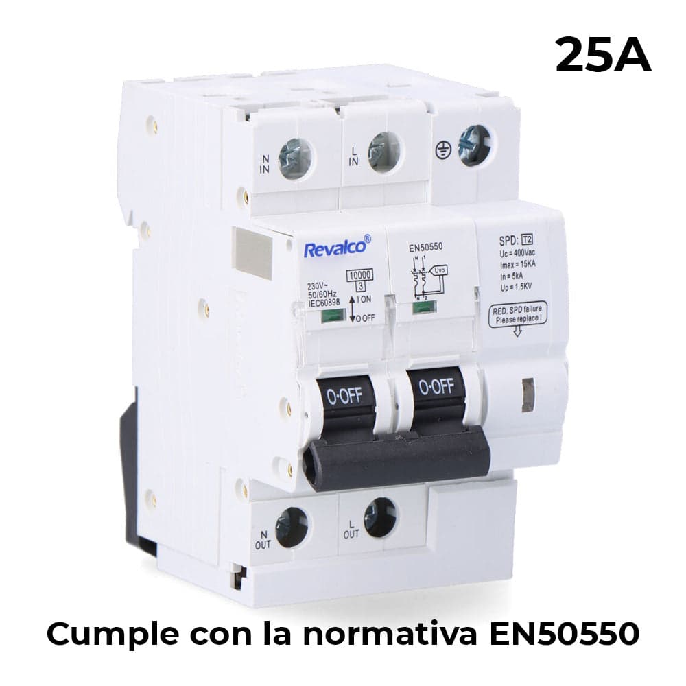 IGA 2P 25A C 10KA PROTEÇÃO DE SOBRETENSÃO PERMANENTE CUMPRE NORMA