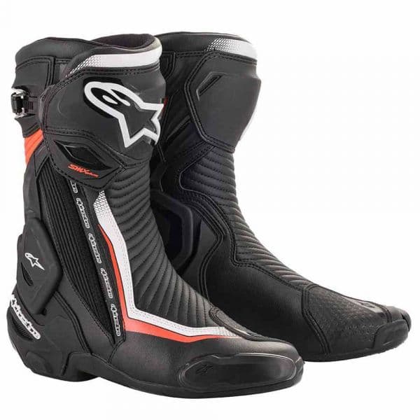 Alpinestars Botas Smx Plus V2 Black White Red Fluo Eu 45 - 2221019-1231-45