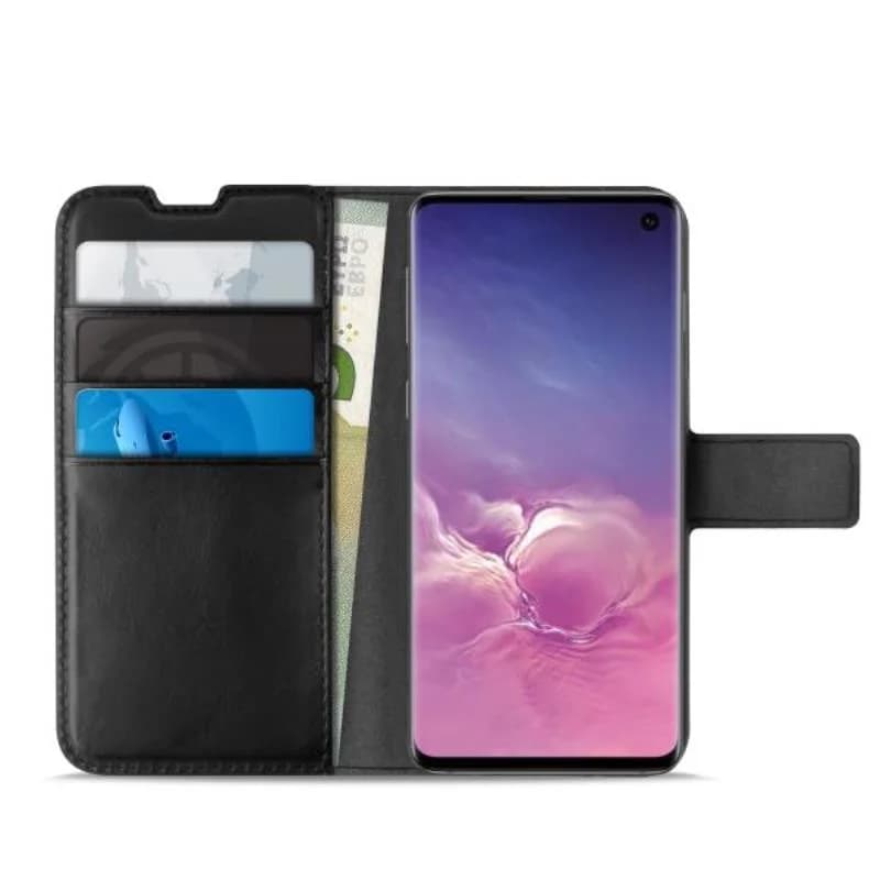 Puro Capa Carteira Eco-Leather Flip para Samsung Galaxy S10 Black - SGS10BOOKC4BLK