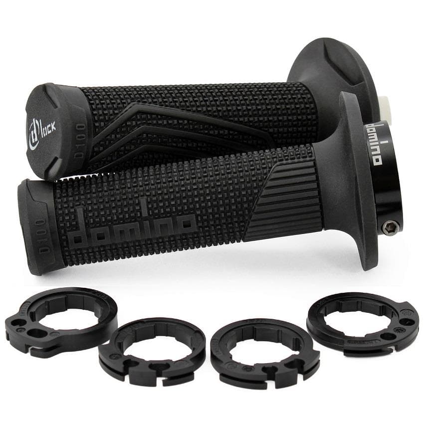 PUNHOS MOTO 2T LOCK-ON DOMINO D100 D10046C4000A9-0 PRETO