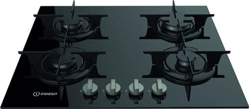 Placa a Gás Indesit PR 642 /I(BK) | 58 cm | 4 Zonas | Preto