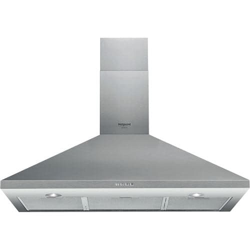 Exaustor de Parede Hotpoint HHPC 9.4F LM X | 90x40 cm | 603 m³/h | 66 dB | B | Aço inoxidável