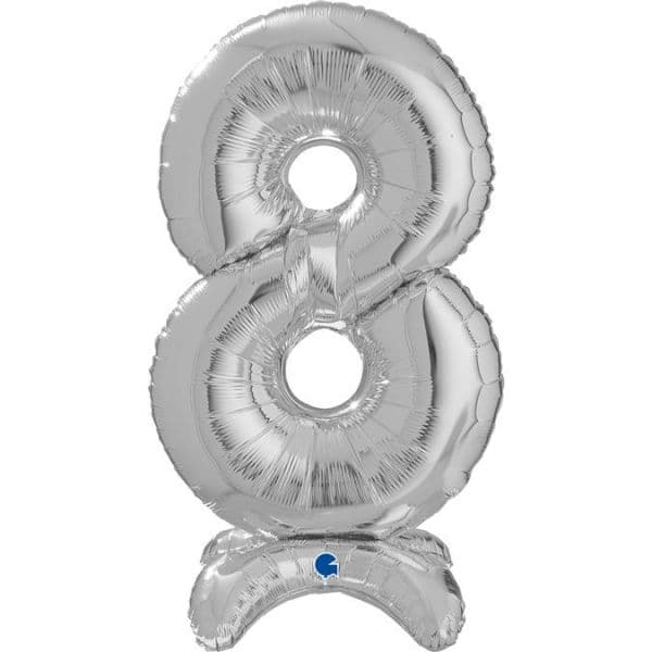 Grabo Balão Foil 25" Standup Nº 8 Prateado - 460025098