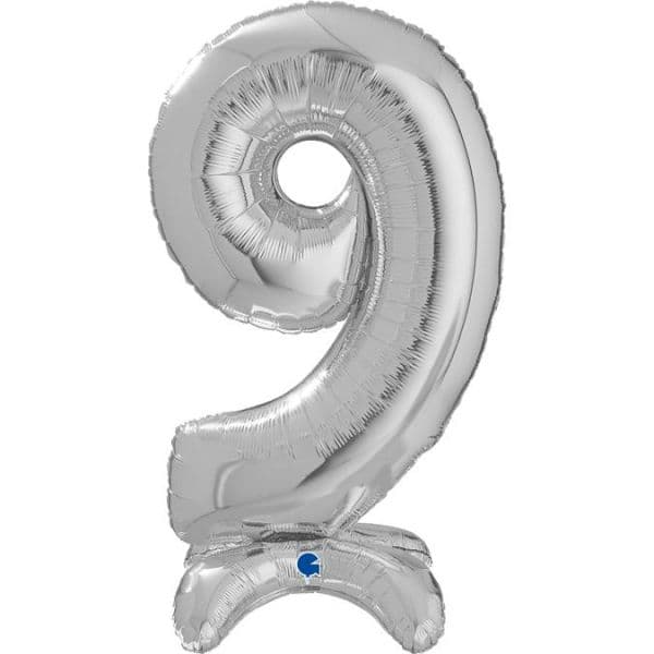 Grabo Balão Foil 25" Standup Nº 9 Prateado - 460025099