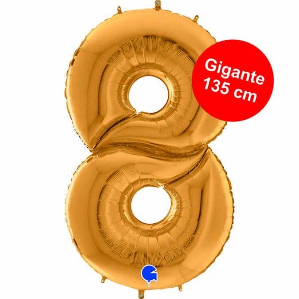Grabo Balão Foil Gigante 64" nº 8 Ouro 1 un.