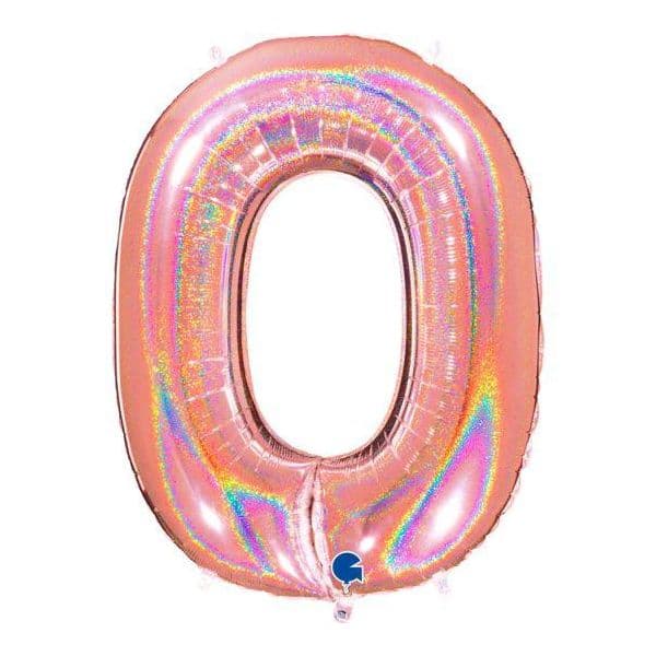Grabo Balão Foil 40" Nº Rose Gold Holográfico - 460000830