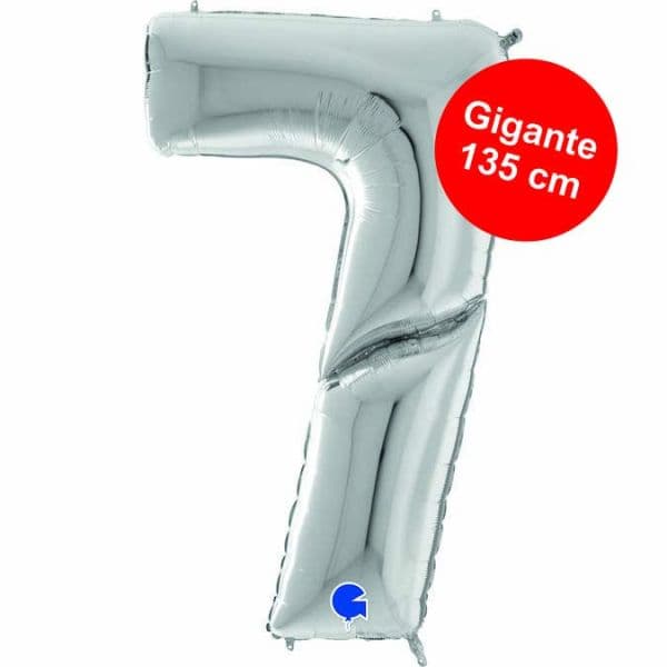 Grabo Balão Foil Gigante 64" nº 7 Prata 1 un.