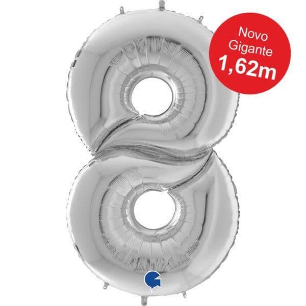 Grabo Balão Foil Gigante 64" Nº 8 - 460640908