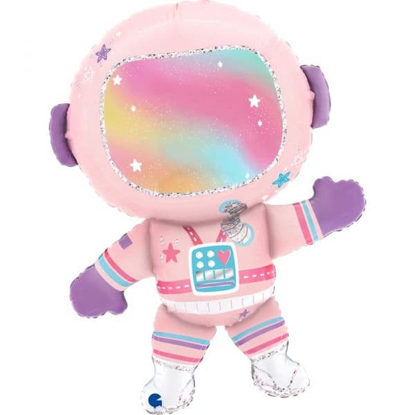 Grabo Balão Foil 28" Astronauta Rosa 1 un.
