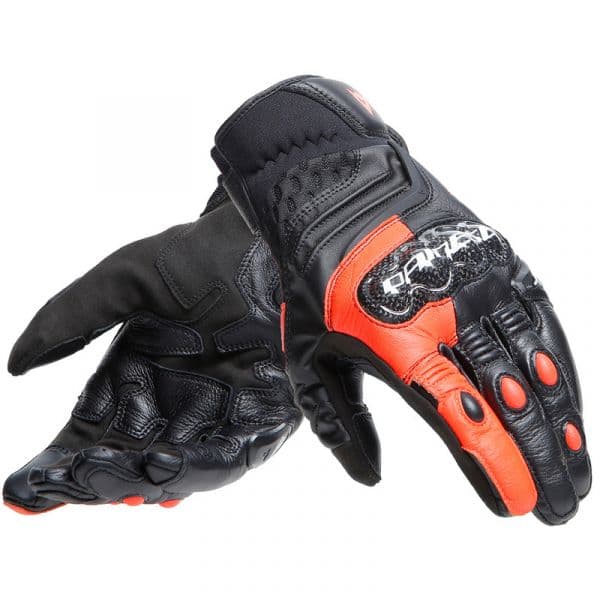 Dainese Luvas Carbon 4 Short Black / Fluo-red S
